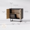 thumbnail image 3 of Nathan James Kova Cane Rattan Doors Accent Cabinet with Black Metal Base and Adjustable Shelf, 3 of 9