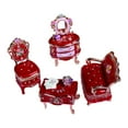 thumbnail image 3 of Joya de muebles Joyero de joyero de la caja de baratijas de esmalte Estatua de almacenamiento de joyería versátil para la fiesta Rojo, 3 of 8
