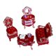 thumbnail image 3 of Muebles de forma de muebles Organizador decorativo de la caja de joyería para anillos de fiesta en la pieza central Rojo, 3 of 8
