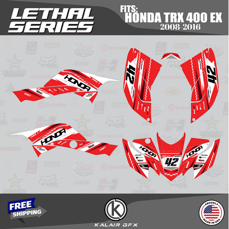 Kalair GFX Graphics Kit for Honda ATV TRX 400EX (2008-2016) Lethal Series Kalair GFX Graphics Kit for Honda ATV TRX 400EX (2008-2016) Lethal Series