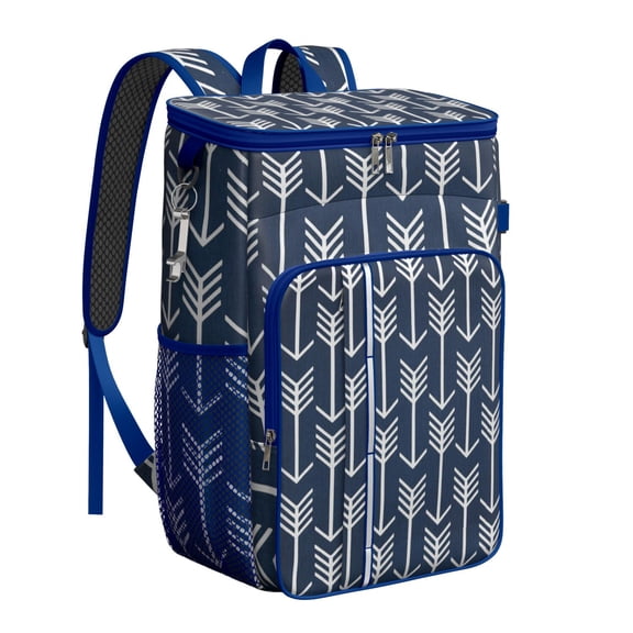 Floral Hippie Retro Style Cooler Backpack - 20L Insulated Leakproof Bag, Colorful Abstract