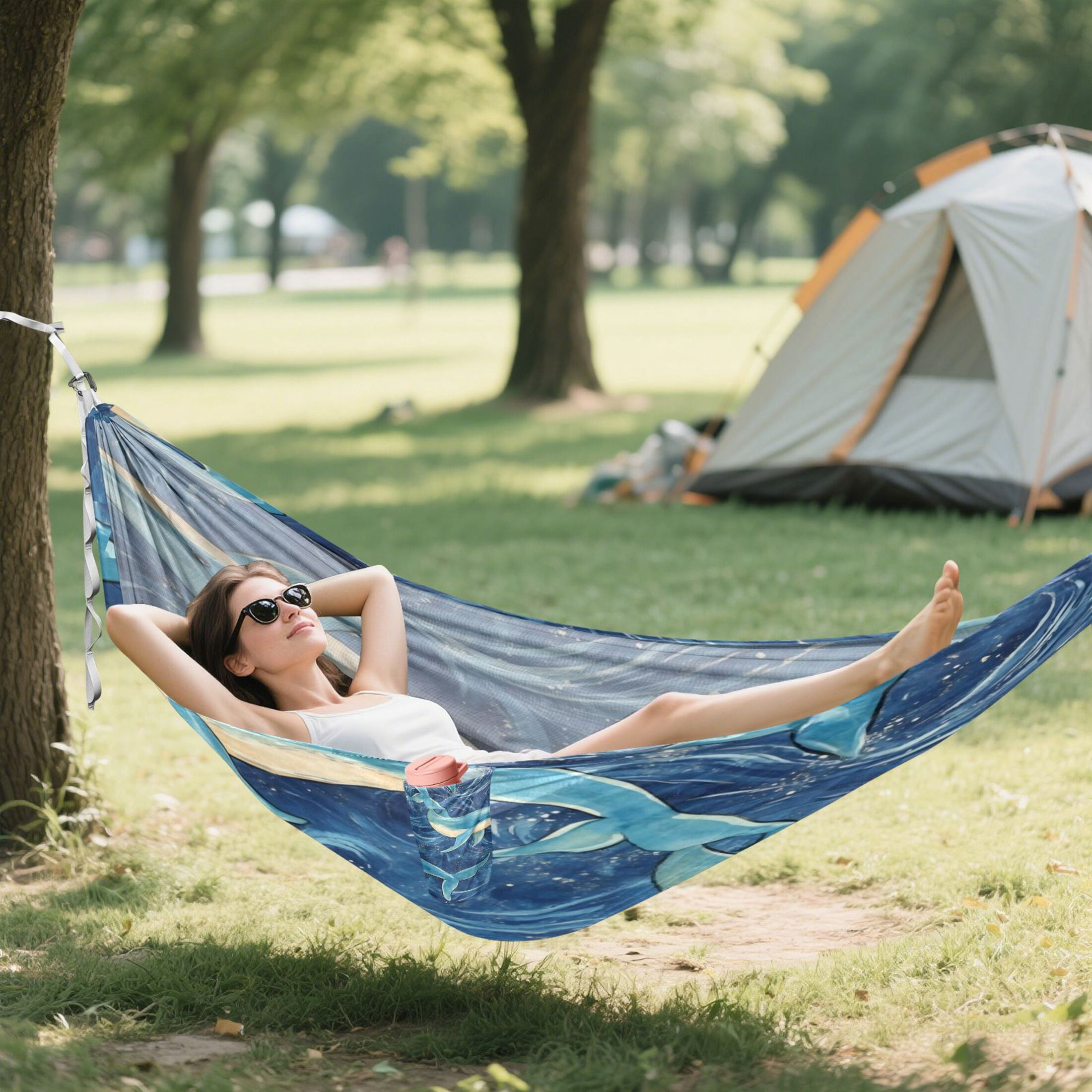 Hammock Camping Hammock Nylon Portable Hammock Travel Camping Hammock Dolphin Cartoon Cute