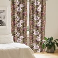 thumbnail image 2 of Ambesonne Retro Curtains, Large Garden Flowers Pattern, Pair of 28"x95", Olive Green Fawn Pink, 2 of 5