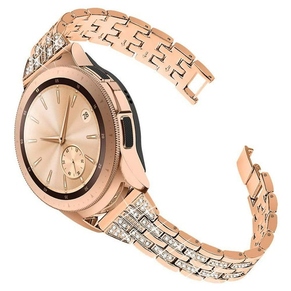 2-pack Bands Samsung Galaxy Watch 42mm/Galaxy Active 2 40mm 44mm/Galaxy Watch 3 41mm Strap Women Wristband Replacement for Gear S2 Classic/Gear Sport(Rose Gold) {件数}