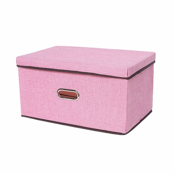AUQ Clothes Storage,Foldable Feature Blanket Storage,Save Space Storage and Organization,Pink,38*25*25cm,Fabric