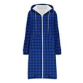thumbnail image 3 of FDGIU Women's Fleece Jacket - Plaid Pocket Zipper Coat, Soft Warm Short Outerwear for Fall, 3 of 5