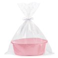 thumbnail image 1 of Cesta de almacenamiento tejida Pro Goleem 30 x 20 x 13 cm rosa, 1 of 7