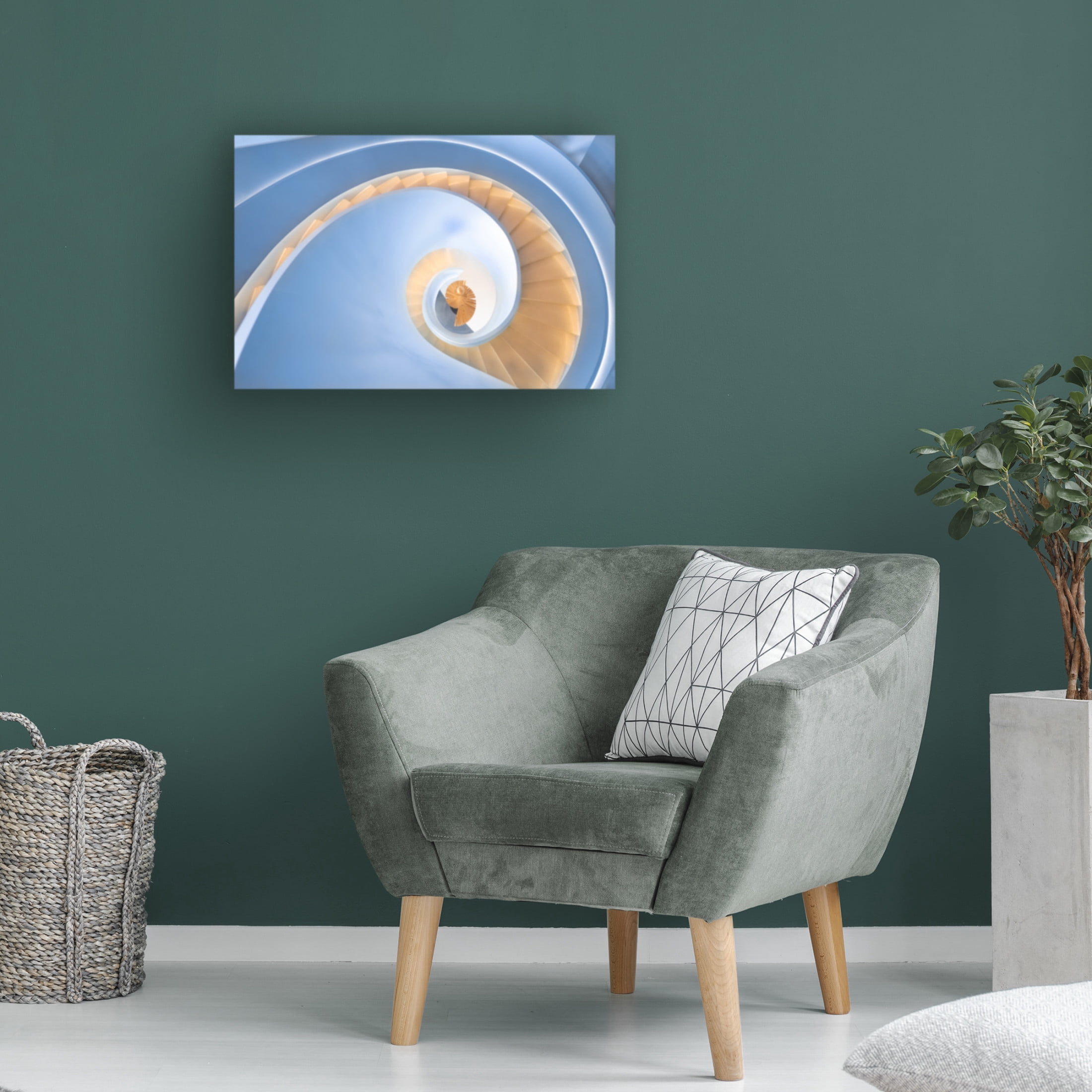 Trademark Fine Art Peiyin Wang Spiral Stairs Canvas Wall Art