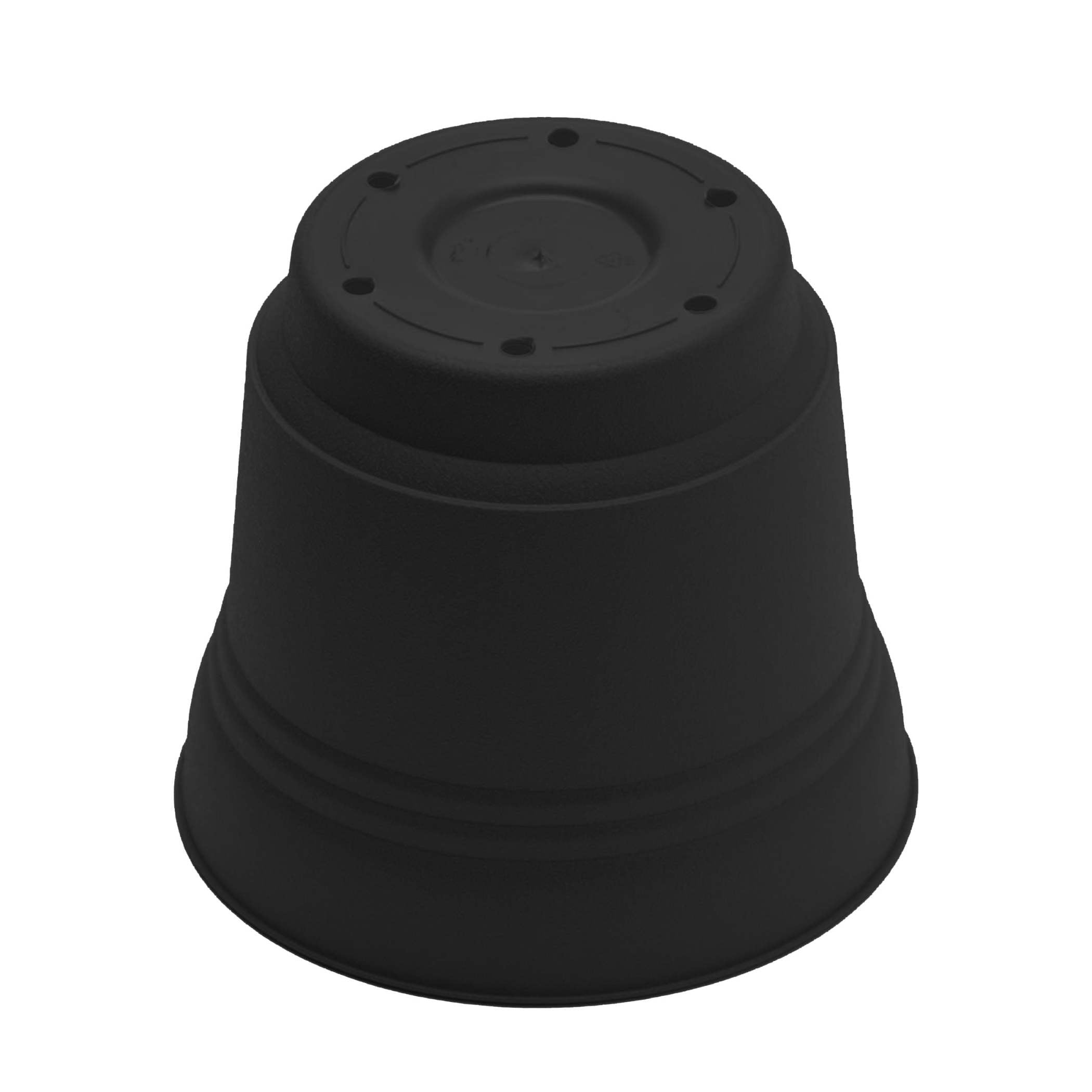 Bloem Saturn 10" Round Plastic Planter - Indoor/Outdoor, Snap-in Saucer & Drainage Holes, Black
