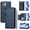 YB02, variant on Zipper Wallet Phone Case for Sharp Aquos Wish 6,PU Leather Flip Cover with 7 Card Slots,Magnetic Closure, Kickstand, Wrist Strap, Compatible Shockproof Case.C03