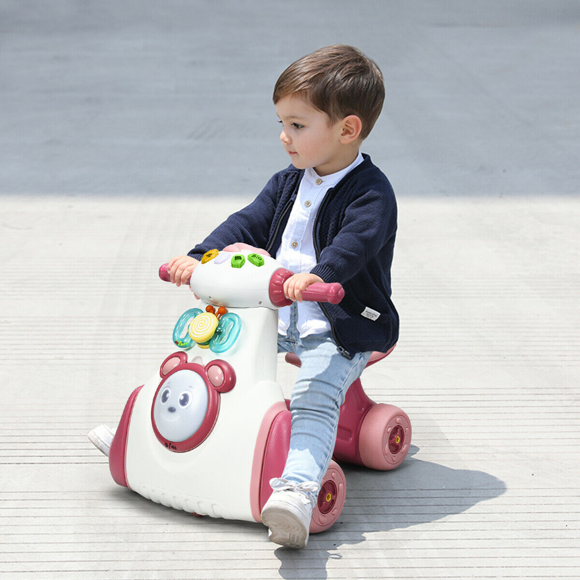 Gymax Baby Balance Bike Musical Ride Toy w/ Sensing Function & Light Toddler Walker - image 4 of 10
