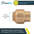 thumbnail image 2 of Accesorio de plomería de latón SharkBite Push Cap de 3/8 pulgadas, 2 of 5