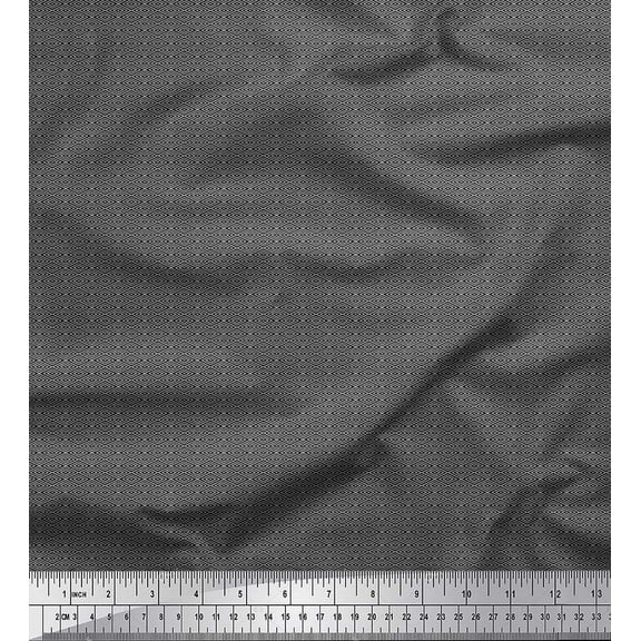 Soimoi Cotton Duck Fabric Check Shirting Print Fabric by Yard 42 Inch Wide