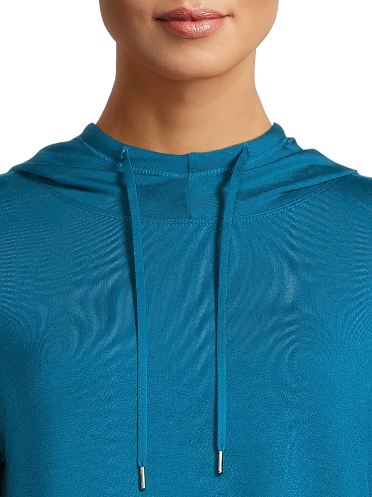 Athletic Works Women's French Terry Mock Neck Hoodie, Sizes XS-XXXL
