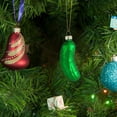 thumbnail image 2 of Christmas Pickle Tree Ornament, Glass Blown Green Pickle Hanging Ornaments for Christmas Tradition Decor Party Favor (Green, 20 Pieces), 2 of 10