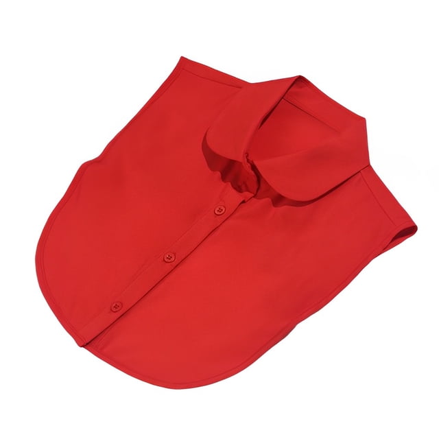 Xingzhi Femmes Design Simple Couleur Unie Faux Col Filles Formelle Faux Demi-Chemise Décorative Détachable Col Rouge Rond
