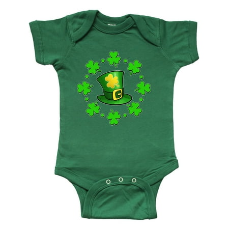 

Inktastic St. Patricks Day shamrocks and hat Gift Baby Boy or Baby Girl Bodysuit