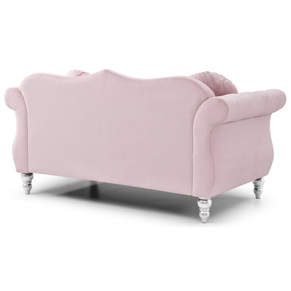 Glory Furniture Hollywood Loveseat in Pink Color