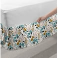 thumbnail image 2 of Botanical Bed Skirt, Creative Hand Drawn Flourishing Nature, Elastic Bedskirt Dust Ruffle Wrap Around for Bedding Decor, 4 Sizes, Baby Pink Multicolor, by Ambesonne, 2 of 2