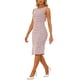thumbnail image 4 of Vestido elegante de tweed sin mangas con cuello barco para mujer INSPIRE CHIC en color rosa XL, 4 of 6