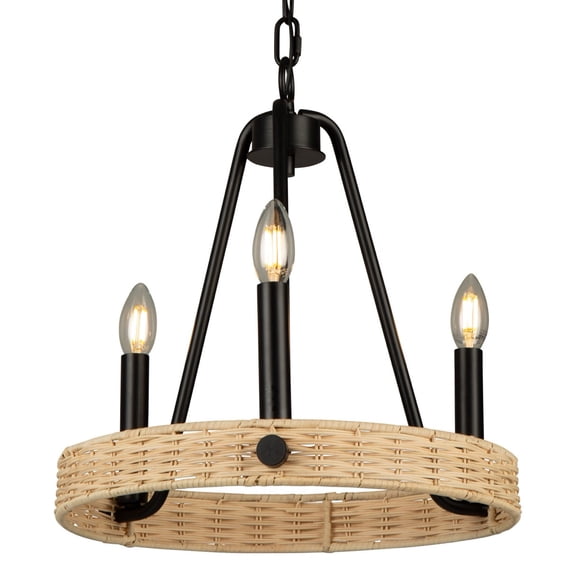 AC11713BK Artcraft Lighting Perris - 3 Light Chandelier In Classic Style-16 Inches Tall and 1 Inches Wide     -Traditional Installation