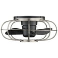 thumbnail image 4 of Aella Indoor and Outdoor 3-Blade Smart Caged Ceiling Fan 22in Brushed Nickel Matte Black with 3000K LED Light Kit and Remote Control, 4 of 5