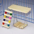 thumbnail image 1 of EastVita 3Pcs/Set Springboard Ladder Swing Toy for Small Medium Large Parrot Chinchilla Squirrel Guinea Pig Cage, 1 of 8
