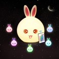 thumbnail image 2 of Cute Night Light for Kids Adorable Portable Rabbit Silicone Lamp with Touch & Remote Control, USB Rechargeable Multi-Color Bunny Pat LED Night Lights Mood Lamp Nightstand Lamps for Baby, 2 of 7