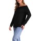 thumbnail image 4 of INSPIRE CHIC Blusa Casual Off Shoulder para Mujeres con Cuello Barco y Mangas Largas Elásticas, 4 of 6