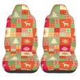 thumbnail image 1 of LAKIMCT Christmas Contrast Patchwork Car Seat Covers Vehicle Front Seat Covers Universal Fit Seat Protector, 1 of 1