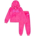 thumbnail image 2 of Barbie Logo Velour Matching Family Zip Up Hoodie and Jogger Pants Outfit Set Womens Small, 2 of 5