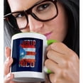 thumbnail image 2 of 3drose, Puerto Rico Flag Distressed Style, 11oz Two-tone Green Mug, 2 of 6