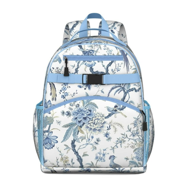 Bright Colorful Bloom Backpack for Student Lightweight Adjustable Padded Straps Chest Buckle Spacious Durable School Backpack