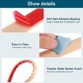 thumbnail image 4 of REGALWOVEN Collapsible Shower Barrier Stopper Triangle Water Guard Blocker for Wet and Dry Separation Khaki 75 inch, 4 of 6
