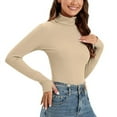 thumbnail image 5 of Timegard Rompers for Women Ribbed High Neck Long Sleeve Comfy Fitting Solid Color 1 Piece Bodysuit, 5 of 5