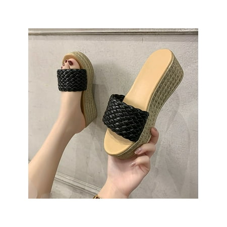 

Harsuny Lady Parties Breathable Sandals Cozy Anti Slip Slippers Vacations Non Open Toe On