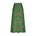 thumbnail image 5 of Mqqzkk Womens Plus Size Skirt Flower Graphic Print Midi Skirts Long Pleated High Waisted A Line Skirts With Side Pockets, 5 of 5