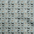 thumbnail image 1 of oneOone Polyester Spandex Grayish Blue Fabric Dog Sketch Sewing Craft Projects Fabric Prints By Yard 56 Inch Wide, 1 of 1