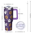 thumbnail image 2 of Halloween Ghost Pumpkin Pattern Tumbler with Handle and Lid,40oz Double Wall Vacuum Insulated Tumbler,Cups Gift for Women and Men, 2 of 7
