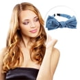 thumbnail image 5 of Unique Bargains 1 Pcs Double Bow Knot Headband Fashion Hairband for Women 1.34 Inch Wide Light Blue, 5 of 7