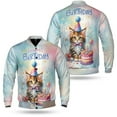 thumbnail image 3 of Happy Birthday Cute Kitten Maine Coon with Cake Gifts Party Hat All Over Print 3D Baseball Jacket Cat Lover Kitten Owner Gifts Bomber Jacket Softball - 00029, 3 of 6
