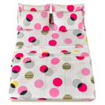 thumbnail image 2 of Ultra-Soft Microfiber Sheet Set - Double Brushed - Wrinkle and Stain Resistance - Fit 14 inches Deep Pocket - 6 Pieces Set (Queen, Multi Circles), 2 of 7