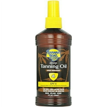 Banana Boat Deep Tanning Oil Spray Sunscreen SPF 4, 8 OZ