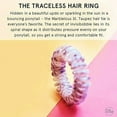 thumbnail image 2 of invisibobble Original Traceless Spiral Hair Ties - White Granite - 2 packs of 3, 2 of 6