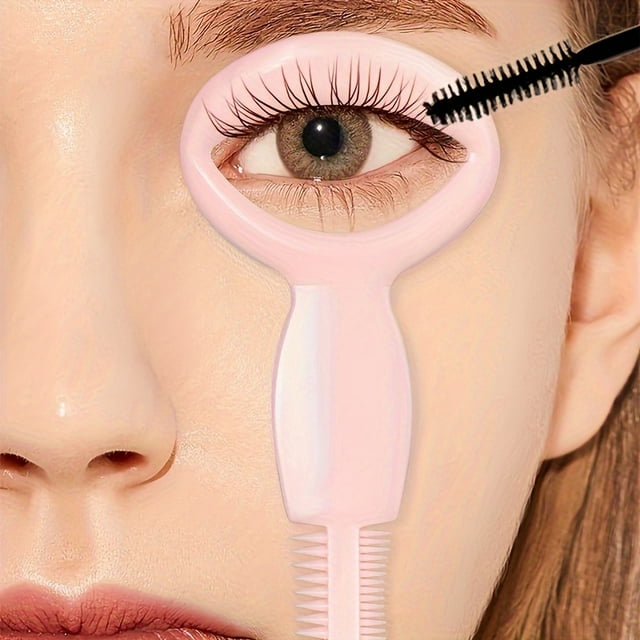Easy Eyelash Application Tool - Hypoallergenic Plastic Eyelash Comb & Stencil For Perfect Eye Makeup