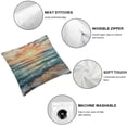 thumbnail image 4 of JRXY Seaside Wave Pillow Covers Ocean Tropical Beach Sea Coast Sunset Dusk Blue Summer Hawaii Decorative Throw Pillow Covers Cushion Case for Sofa Couch,2 Pcs White, 4 of 6