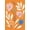 Orange, Pattern 4, variant on ODIKA 4'x6' Pastel Floral Harmony with Whimsical Washable Area Rug Elegant Blend of Soft Hues and Nature-Inspired for Bedroom, Reading Nook, Pet Friendly & Non-Shedding