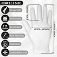 Sibba 2 Pairs Touch Screen Moisturizing Gloves White Cotton