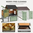thumbnail image 4 of Ultimate Chicken Coop with Wheels - Spacious 85" Metal Frame Chicken House with Nesting Box and Leakproof Pull-on Tray - Chicken Tractor Portable & Waterproof, Perfect for Chickens!, 4 of 7