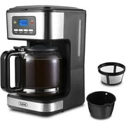 Gevi 12 Cups Coffee Maker 24H Programmable Anti-Drip Design with 1.8L Glass Carafe, 2H Auto Keep Warm